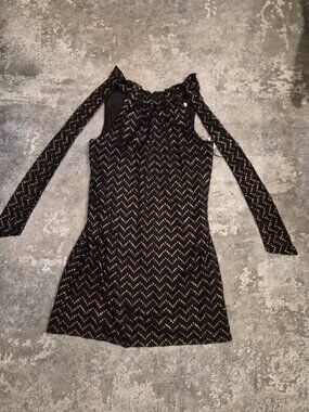 Trainaturk black and gold dress